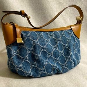 Gucci GG Monogram Denim Pochette